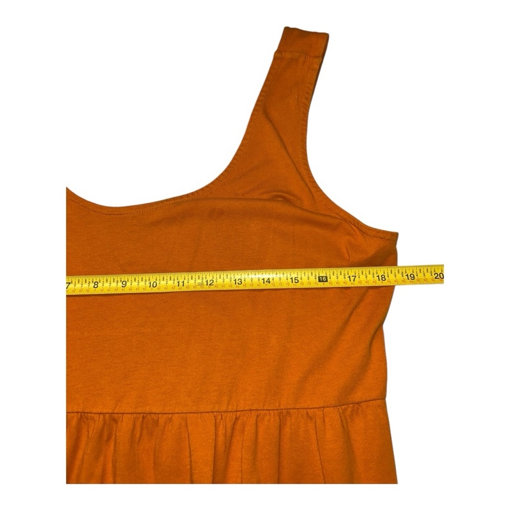 J.Crew Women's Bronze Orange Sleeveless Cotton Tiered Maxi Dress Size L Cotton - Picture 8 of 12